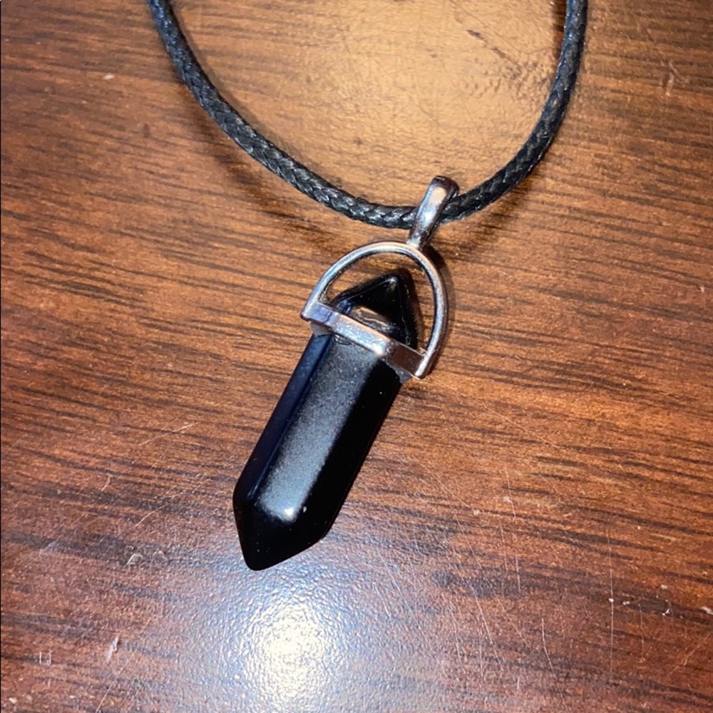 Black stone necklace